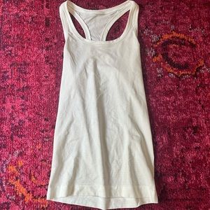 WHITE LULULEMON SWIFTLY TECH TANK TOP